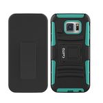 Samsung Galaxy S6 Edge Case, Cellto **Triple Layer** [Kickstand] Combo Holster Cover [Heavy Duty Rugged] Kickstand and Locking Belt Swivel Clip (Mint)