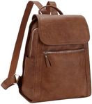 VX VONXURY Backpack Purse for Women,Faux Leather Anti-Theft Travel Bag Vegan Bookbag for Girls Work School,Brown