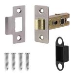 Decoranddecor 2.5 Inch Tubular Mortice Latch for Internal Doors, Fire Rated (1 Pack, 44-64mm, Satin Nickel)