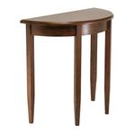 UNITEK FURNITURE Contemporary Sheesham Wood Half Moon Bedside Table for Bedroom (Walnut Finish)