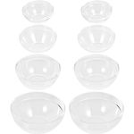 minkissy 8pcs Clear Acrylic Bowl Bowl Essential Oil Massaging Beauty Salon Acrylic Plastic Transparent Bowl Container Dessert Fruit Bowl Salon Supplies for Salon Home Use