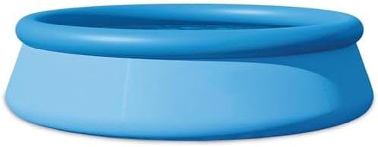 ORILEY 8 Feet Inflatable Swimming Pool Above Ground Portable Bathtub with Round Steel Metal Frame Outdoor Backyard Garden Summer Party Bath Tub for Kids & Adults (Pack of 1, Blue, Pump Not Included)