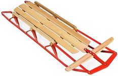 Goplus Wood Sled, 54” Steel & Wood 