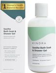 Kindra Soothe Soak - Hydrating Vulva Feminine Wash - pH Balance Intimate Cleanser for Itchy Dry Sensitive Skin - Fragrance-Free, GYN Tested, Doctor Recommended (8 Fl oz)