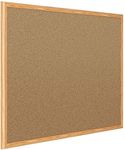 Mead Classic Cork Bulletin Board, 3' x 2', Oak Finish Frame (85366)