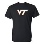 NCAA Officially Licensed College - University Team Mascot/Logo Basic T Shirt, Virginia Tech Hokies Black, Medium