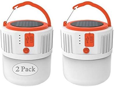 Camping Lantern Solar Rechargeable, LED Tent Light Ultra Bright for Camping (Eclectic, White)