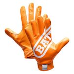 Battle Double Threat Adult Football Gloves, Orange/Orange, Medium