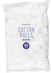 White Round Cotton Wool Balls (3cm) Pack of 100 - Soft Absorbent, Ideal for Makeup & Skincare