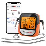 ThermoPro TP902 450-ft Wireless Meat Thermometer Digital, Bluetooth Meat Thermometer Wireless for Meat Steak, Smoker Thermometer with Dual Meat Probe, Cooking Food Thermometer for grilling and smoking