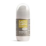 Salt of the Earth Refillable Natural Deodorant Roll On Amber & Sandalwood - Effective Protection, 100% Natural ingredients, Eco friendly, Vegan, Cruelty Free. Suitable for Women, Men & Kids - 75ml