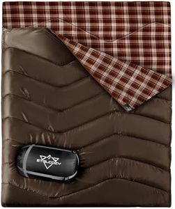 ETGLCOZY Double Sleeping Bags for Adults Kids Camping, Lightweight Compact 2 Person Sleeping Bag for All Season Hiking Backpacking, Waterproof with Compression Sack