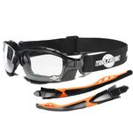 ToolFreak Spoggles Safety Glasses & Protective Goggles Combination Clear Lens