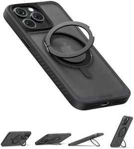 Anker Ultra Magnetic for iPhone 15 Pro Case with Sturdy 360° Ring Stand, Military-Grade Shockproof iPhone 15 Pro Kickstand Compatible with MagSafe(Black)