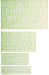 Alvin, 4-Piece Lettering Stencil Template Set, Drawing and Tracing Tools