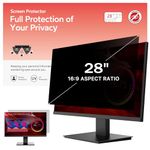 BERSEM 28 Inch Monitor Computer Privacy Screen Filter for 16:9 Ratio Removable Monitor Anti-Glare & Privacy Filters for 28 Inch Anti Blue Light, Anti-Spy, Anti-Scratch, UV-Blocking