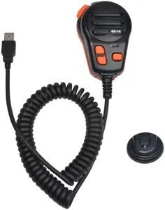 HYSHIKRA USB-A Microphone, Mic PTT and Programmable Key for American Truck Simulator, PC, Laptop, Cellphones, PC Game w/Microphone Holder and Programming Software(with Speaker Function)