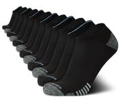 Van Heusen Men's Socks - Low Cut No Show Athletic Performance Ankle Sock Liners (12 Pack), Black Multi, 6-12.5