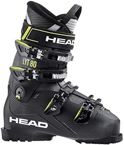 HEAD Unisex Edge LYT 80 Duo Flex Lightweight Easy-Entry Ski Boots, Black/Yellow, 285