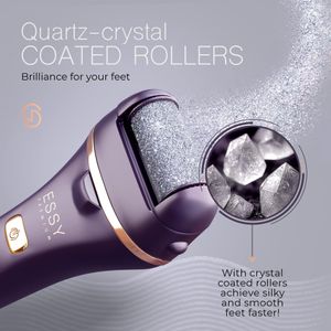 Essy Electric Foot File – Hard Skin Remover with 5 Rollers, Purple