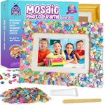 PURPLE LADYBUG Decorate Your Own Mosaic Photo Frame Craft Kits for Kids Age 6+ - Great 7 Year Old Girl Gifts, Arts & Crafts for Kids Ages 6 7 9 10+ - Gifts for 8 Year Old Girls - Girls Christmas Gifts