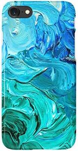 uCOLOR Watercolor Blue Turquoise Case for iPhone 6s 6 iPhone 7/8 Cute Case Soft TPU Protective Case for iPhone 6S/6/7/8 (4.7“) …