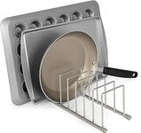 FitWell Kitchen Bakeware Organizer,Plate Racks,Rack for Plastic Lids,Cutting Boards,Cookie Sheets,Pots & Pans Holder,Compact Kitchen Storage,Cabinet Organizer