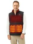 ORORO Men's Heated Down Gilet with Power Bank, Lightweight Heated Vest with 800 Fill Power Down (Charger Not Included) (Neutral Black,M)