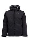 Simms Men's Freestone Wading Jacket - Waterproof Fishing Jacket w/Pockets & Adjustable Hood, Severe Wet Condition Rain Coat, Black, Large