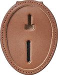 Los Angeles LAPD and Phoenix Badge Holder ID Holder Tan Leather with Belt Clip and Neck Chain (Cutout PF158)