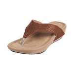 Mochi Women's Tan Faux Leather Comfy Fashion Heel Sandals UK/6 EU/39 (32-632)