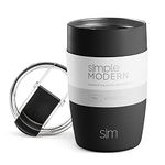 Simple Modern Travel Coffee Mug Tumbler with Flip Lid | Insulated Stainless Steel Iced Coffee Cup | Gifts for Women & Men | Voyager Collection | 12oz | Midnight Black