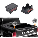 RMOURTEKK Dodge Ram 1500 Stake Pocket Covers, Rear Truck Bed Rail Stake Pocket Cover Compatible with Dodge Ram 2019 2020 2021(Set of 2 pcs)