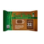 Ace Travel Buddy Large Body Wet Wipes Biodegradable - No Rinse Bath Or Shower Bamboo Wipe - Gym, Travel, Camping, Backpacking, Hiking, Pets, Festival Essentials/Accessories, 32 Wipes(8"X12"/20X30CM)