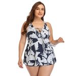 Plus Size Tankini Sets Two Piece Swimwear - XL Multicolour