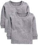 NEVA Premium Thermal Upper for Boys & Girls | Cozy, Stylish, and Versatile Winter Wear | Warm and Fashionable This Winter_Ideal for Layering_Grey_4-5 Year- Pack of 2