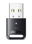 UGREEN Bluetooth 5.3 Adapter, 5.3 PC USB Adapter, Wireless, Mini, Long Distance Communication, Windows 11/10/8.1 Compatible, Mac-Not Compatible, Low Latency/EDR Power Saving, Wireless Desktop, PC, etc