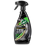 Turtle Wax Wet 'N' Black Tyre Polish for Car & Motorbike, High Shine, Fast Drying Tyre Dressing, Leaves Your Tyres, Car Plastic and Rubber With a Black, Wet-Look Shine That Lasts, 680ml, Pack of 1