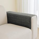 Muamar Sofa Arm Covers Chair Arm Covers Set of 2pcs(Dark Grey 26x26inch), Waterproof and Ant-Slip Couch Armrest Covers for Recliner,Protect and Decorate Your Sofa