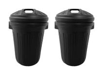 Link Supplies 2 x 80 Litre Large Strong Bin for General Home and Garden waste