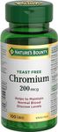 Nature's Bounty Chromium Supplement, Helps Metabolize Carbohydrates and Fats, 200mcg 100 Tablets