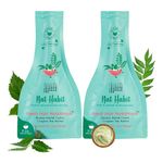 Nat Habit Crushed Tri-Leaf NutriMask - Hair Mask For Hairfall, Conditioning, Smoothening & Shine, Suitable For All Hair & Scalp Types (Pack of 2 x 40gm)