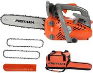 PROYAMA 26CC 2-Cycle Top Handle Gas Powered Chainsaw 12 Inch Petrol Handheld Cordless Chain Saw for Tree Wood Cutting with 2 chains(12inch)