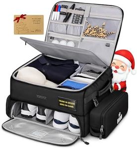 YOREPEK Golf Trunk Organizer with Removable Insulated Pouch, Dust-Proof Protective Layer, Fits 2 Pairs of Shoes, Multi-Compartment Storage for Golf Accessories, Gifts for Golfers, Golf Christmas Gifts