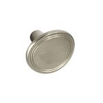 Brainerd #P17887V-SN-C - 1-1/2 in. (36mm) Double Pinstripe Cabinet Knob - Satin Nickel - 25 Pack