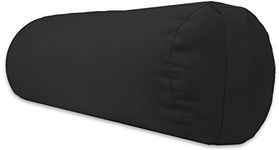 Yoga Accessories Supportive Round Cotton Restorative Yoga Bolster Pillow, Black