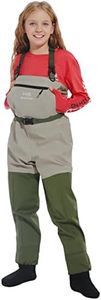 BASSDASH IMMERSE Kids Breathable Chest Fishing Waders Youth Stockingfoot Wader Waterproof Lightweight for Boys Girls