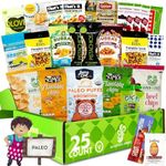Paleo Snacks Variety Pack for Adult | Healthy Snack Box [25 Count] Holiday Gift Basket Gluten Free | Mix of Whole Foods, Protein Bars, Crackers, Chips, Puffs, Fruit & Nuts by Snack Attack