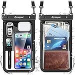 [Up to 10"] Large Waterproof Phone Pouch Bag - 2Pack Waterproof Phone Case for iPhone 15 Pro Max 14 13 12 Galaxy S23 S22 S21, IPX8 Cell Phone Water Protector Pouch Beach Essentials Vacation Must Haves