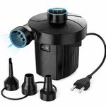 VOFFY Electric Air Pump for Inflatable Products, High Power Quick Inflate & Deflate Pump with 3 Nozzles, Portable Air Pump for Air Mattress, Swimming Pool, Sofa, Balloons, Vacuum Bags – AC Plug